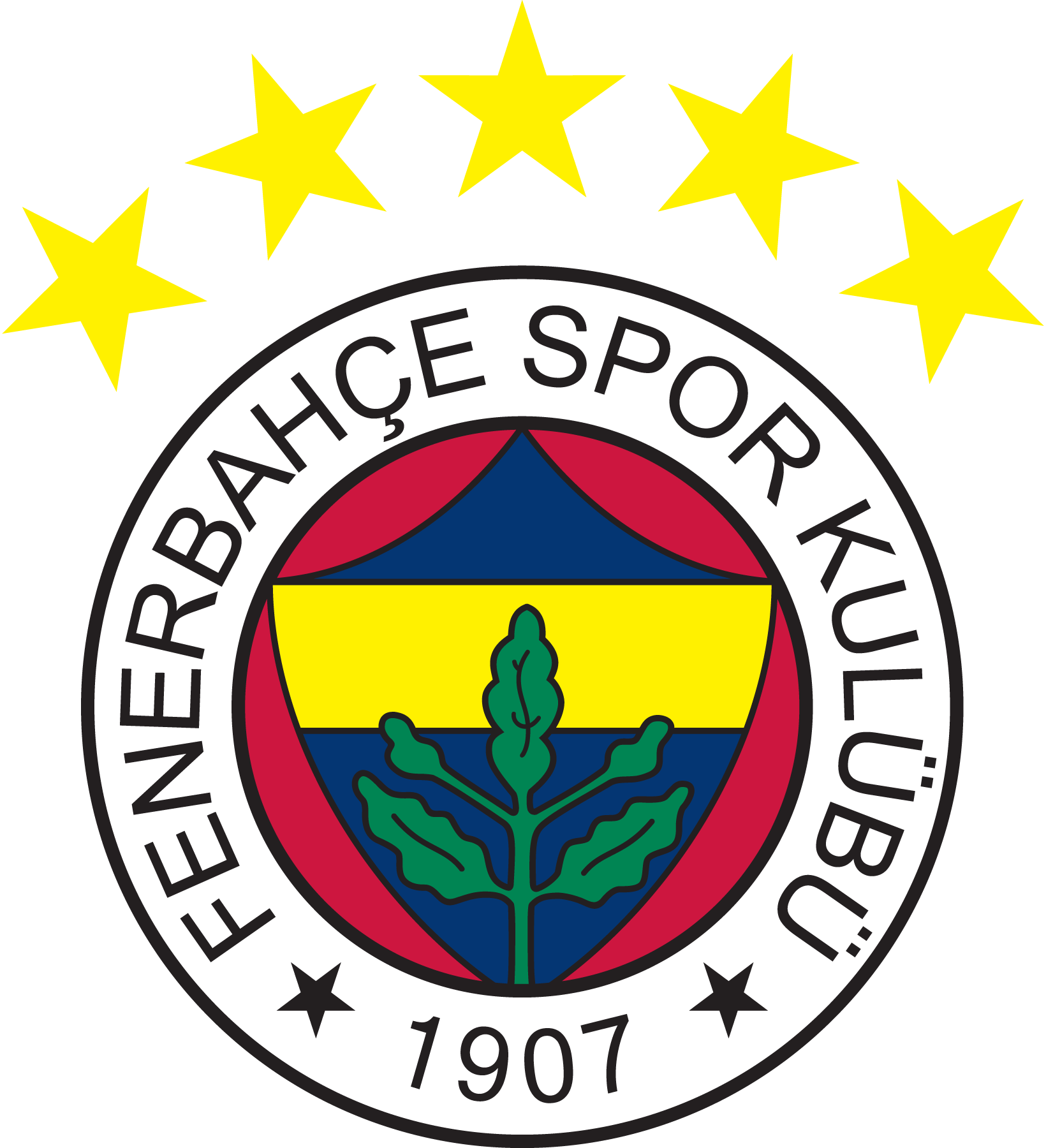 FENERBAHÇE-SPOR-KULÜBÜ-5-SARI-YILDIZLI-ARMA-Logo-Vector