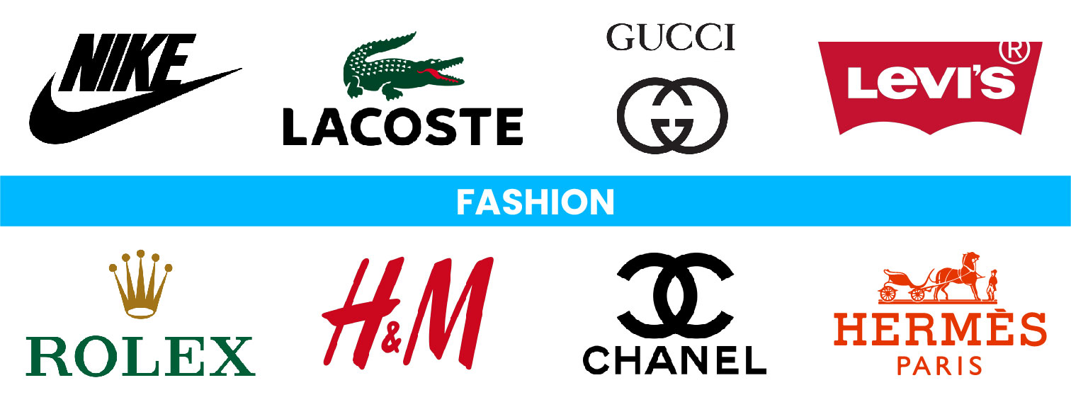 FASHION Catagory Of Brand logos